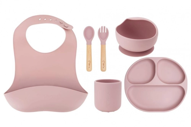 Set pasto in silicone per bambini MoMi AMI rosa