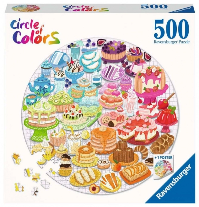 Puzzle rotondo RAVENSBURGER Dolcezze colorate 500 pezzi