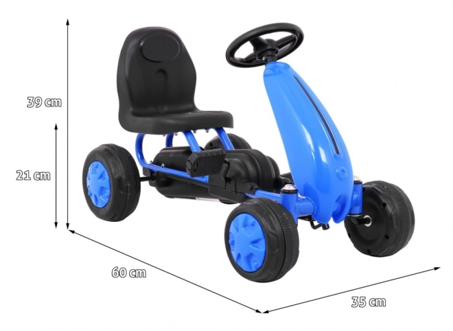 Primo Gokart a pedali per bambini bianco – blu