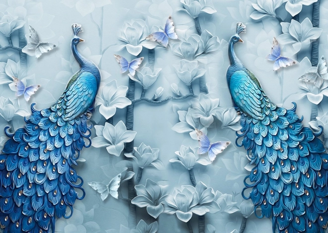Puzzle Pavoni Blu 1000 Pezzi