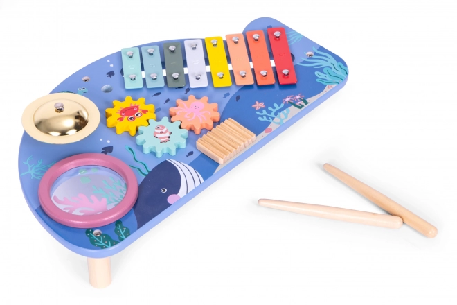 tavolo musicale per bambini a forma di balena ECOTOYS