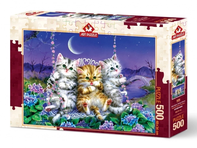 Puzzle Gattini Sull'Altalena 500 Pezzi