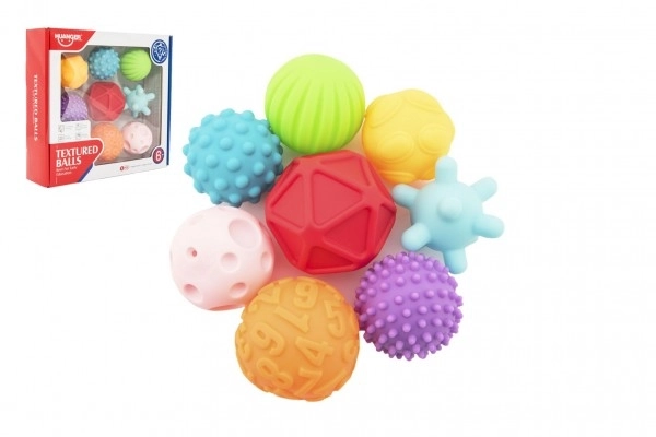 Set di palline di gomma testurizzate 6-7cm per bambini