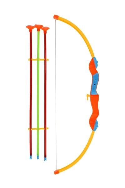 Arco giocattolo con frecce a ventosa 52 cm