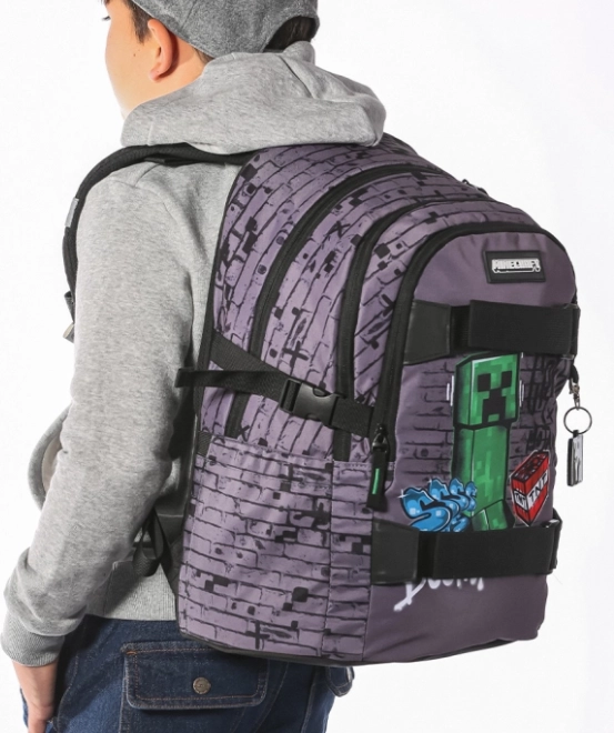 zaino scolastico Baagl Skate Minecraft TNT