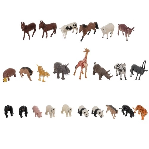 Set di figurine animali - Animali selvatici, domestici e safari