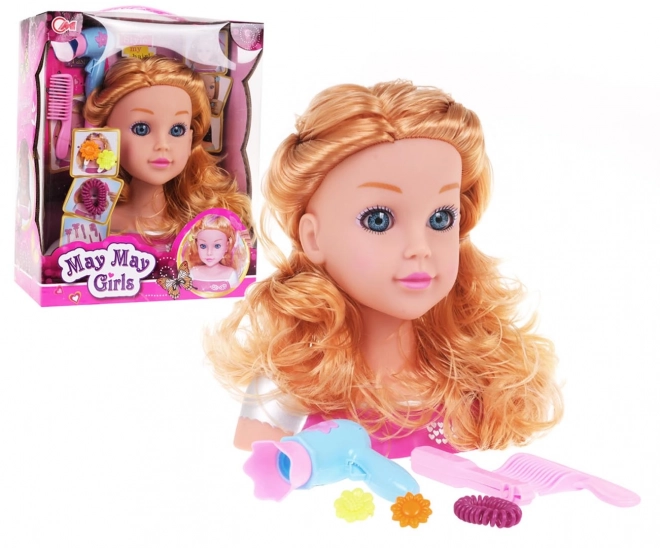 Testa bionda per styling e accessori