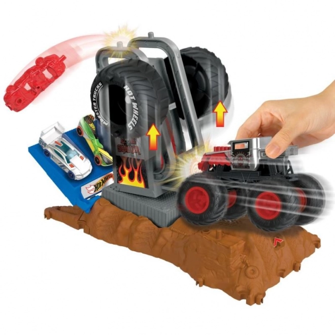 Set da gioco Sfida di Corsa Monster Trucks Arena Hot Wheels