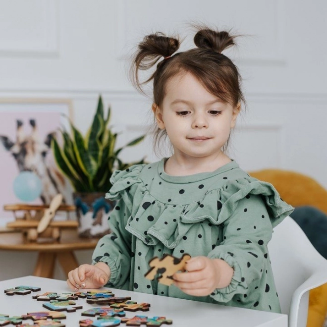 Puzzle in legno Trefl Składak: Incontra la famiglia Treflíków 24 pezzi