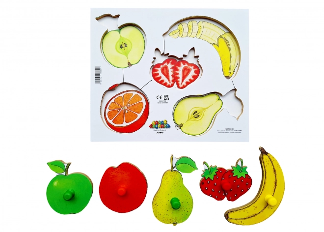 Puzzle in legno con frutta da pelare e tagliare - 6 pezzi