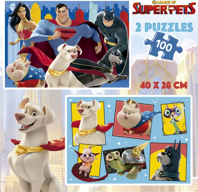 Puzzle EDUCA DC League Super Pets 2x100 Pezzi