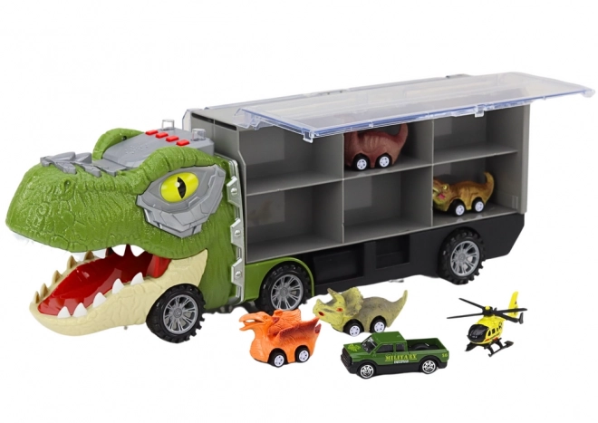 Camion Trasporto Risorchi Dinosauro con Luci e Suoni