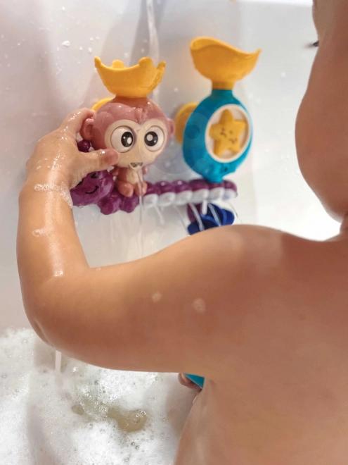 Gioco acquatico da bagno scimmietta con bicchiere