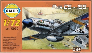 modello di aereo Avia CS-199 plastica 1:?? 13,7 × 12,6 cm