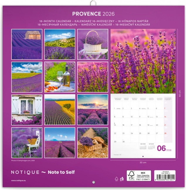 Calendario per Appunti Provenza 2026
