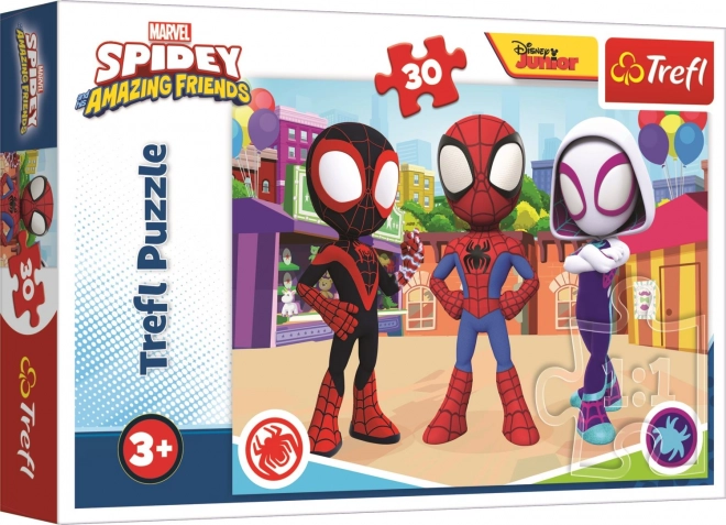 Puzzle Trefl 30 pezzi - Avventure di Spider-Man e amici