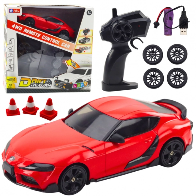 Auto da drift telecomandato rosso 4WD