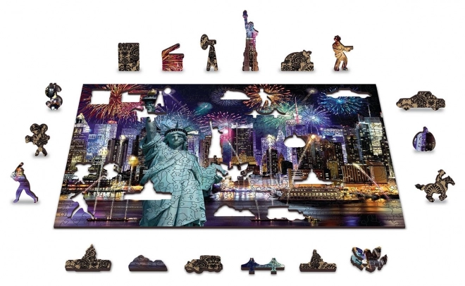 Puzzle in legno notturno New York 200 pezzi ECO