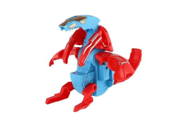 Uovo di dinosauro robot pieghevole in plastica 11cm in vari colori