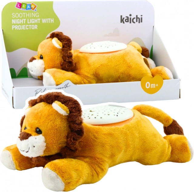 Leone di peluche con proiettore e suoni
