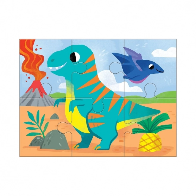 Set di puzzle dinosauri 4 in 1