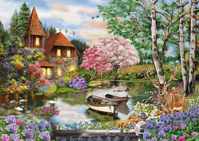 Puzzle Casa sul Lago 1000 Pezzi