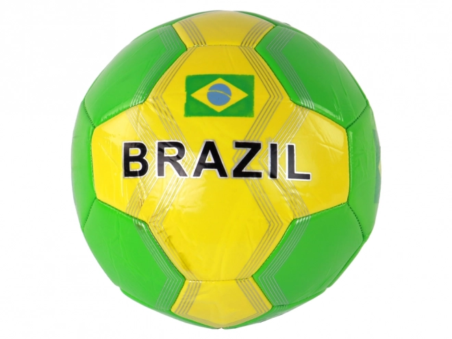 Pallone da calcio con bandiera del Brasile