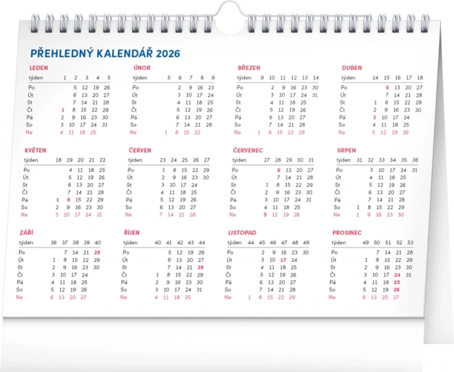 Calendario da tavolo con cruciverba 2026