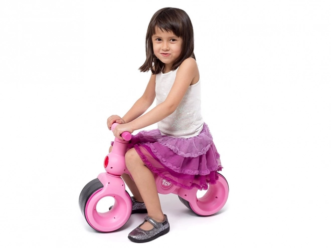 Bicicletta senza pedali rosa per bambina