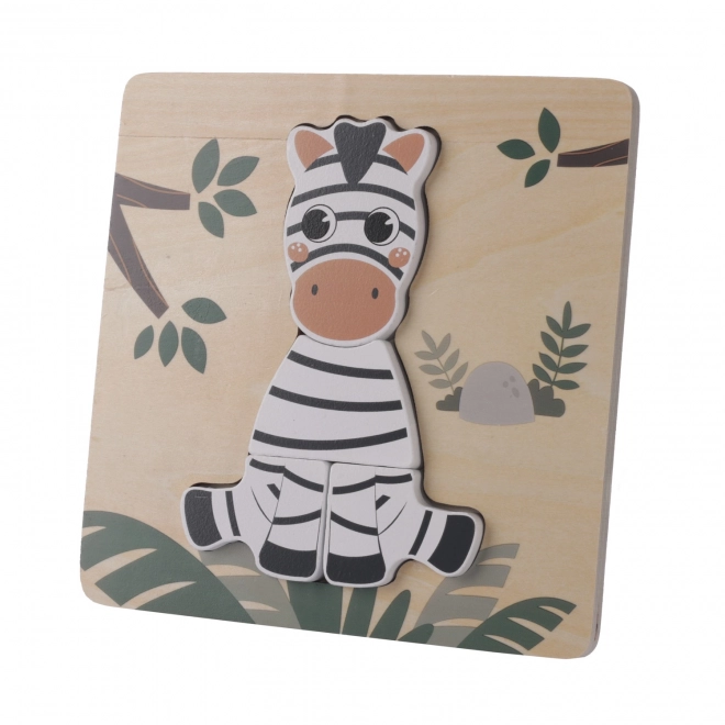 Puzzle in legno piccolo, Zebra