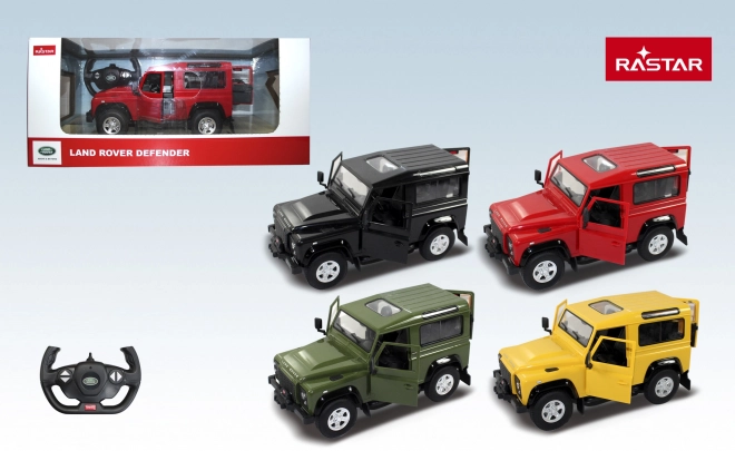 Land Rover Defender Rastar nero telecomandato 1:14