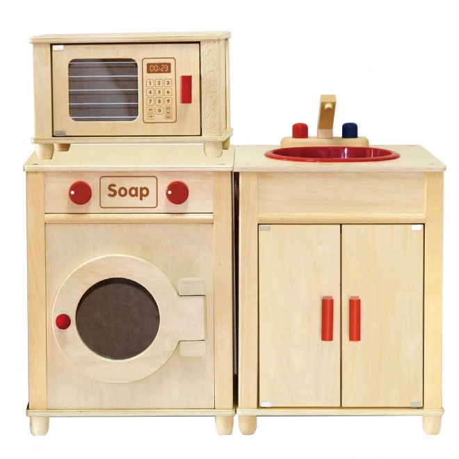 Grande cucina in legno per bambini del marchio Viga con certificato FSC