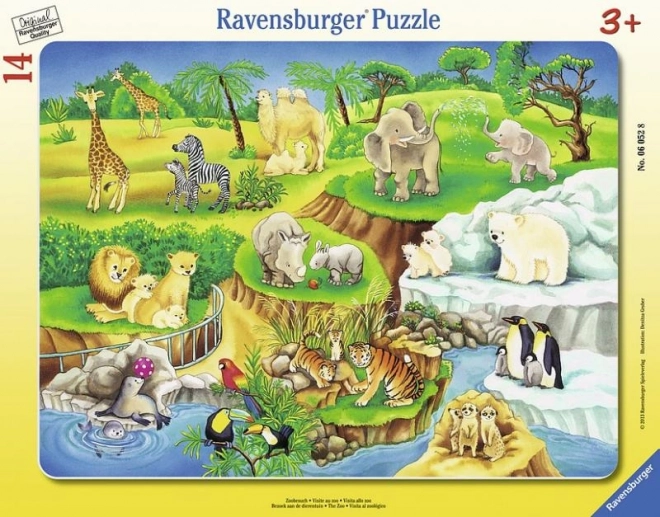 Puzzle Ravensburger visita allo zoo 14 pezzi