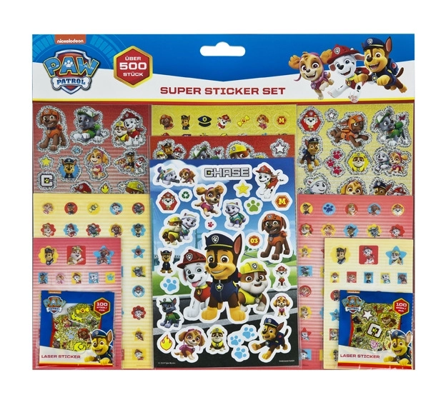 Grande set di adesivi 500 pezzi Paw Patrol