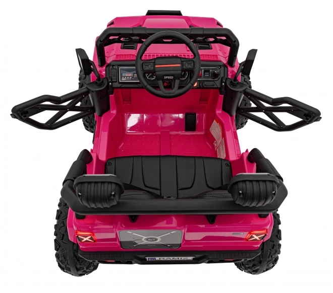 Auto elettrico per bambini rosa fuoristrada