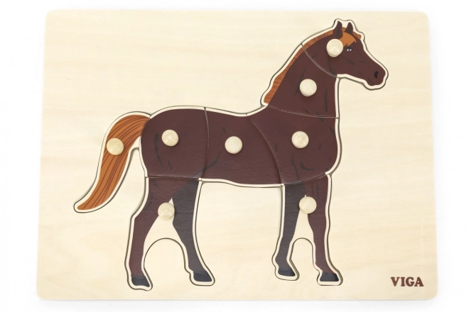 Puzzle Montessori in legno - Cavallo