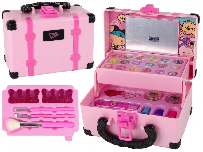 Set di cosmetici per bambini in cofanetto rosa