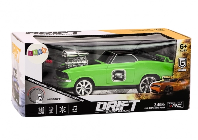 Auto telecomandata drift 360 luci suoni verde