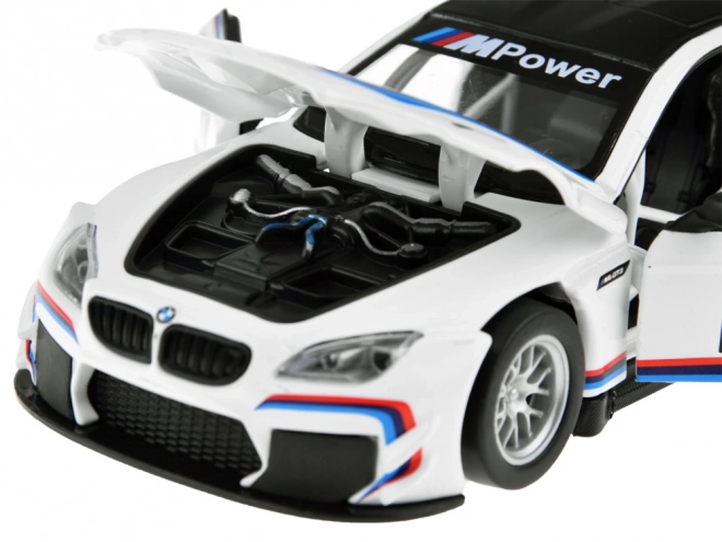 Modello in metallo BMW M6 GT3 con luce e suono in scala 1:32