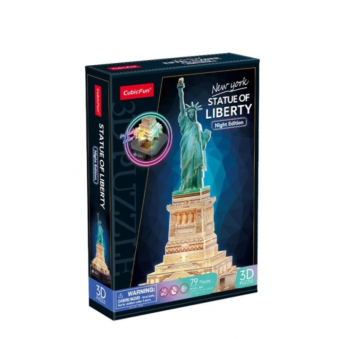 Puzzle 3D Luminoso Statua della Libertà Edizione Notturna