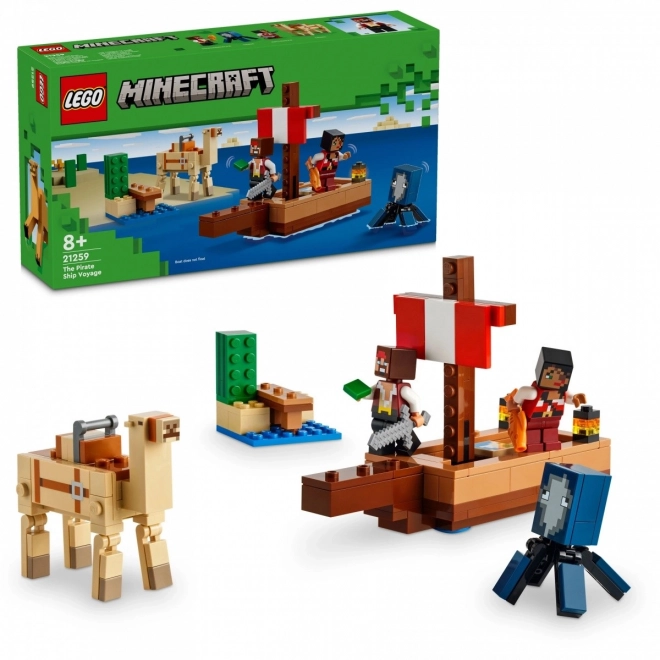 Avventura marina LEGO Minecraft con nave dei pirati