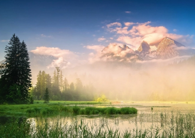 Puzzle SCHMIDT Paesaggio del Lago in Austria 1000 Pezzi