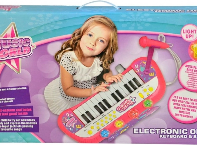 Piano con supporto e microfono per bambini