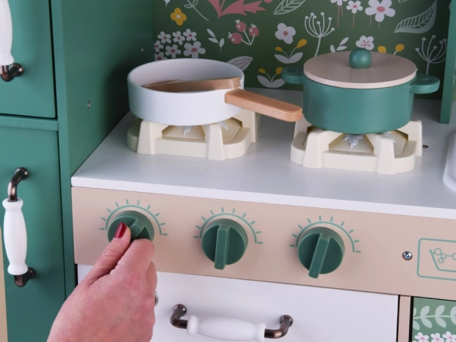 Grande frigorifero vintage da cucina in legno accessori per lavatrice ZA4833