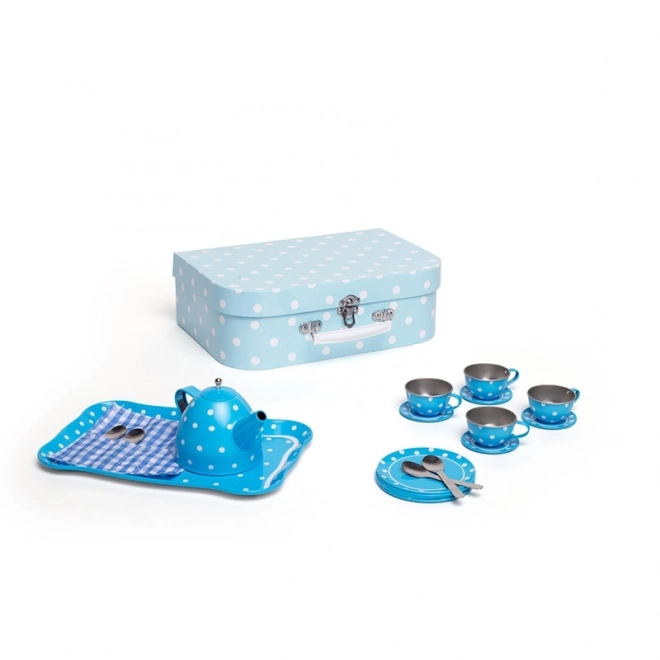 Set da tè con pois blu di Bigjigs Toys