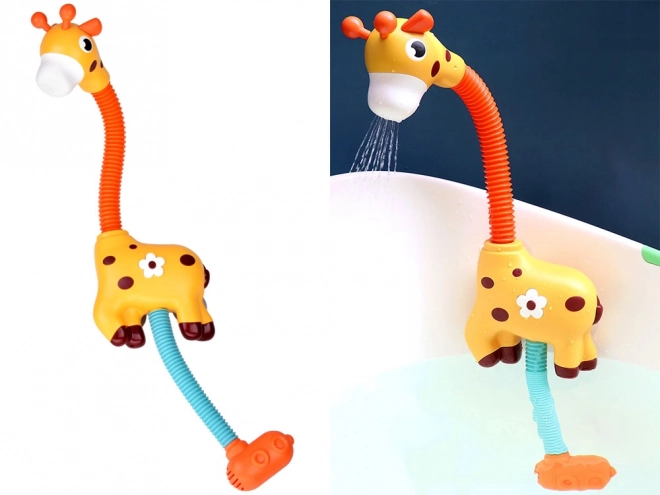 Giocattolo da bagno giraffa spruzzo d'acqua