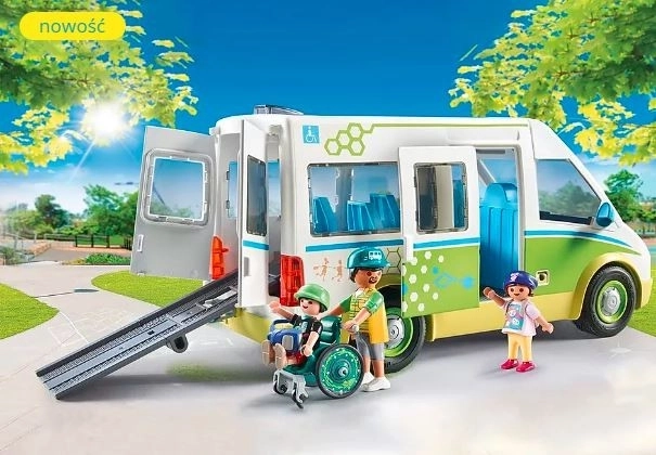 Set di figure City Life Autobus Scolastico