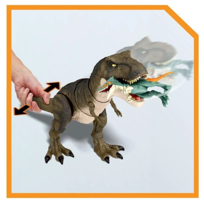 Figura Jurassic World T-rex Distruggi e Divora