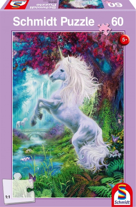 Puzzle unicorno nel giardino incantato 60 pezzi