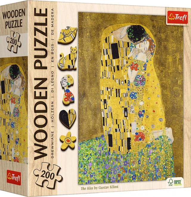 Puzzle in legno 200 pezzi Il Bacio Gustav Klimt